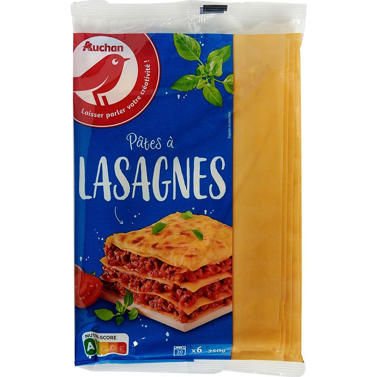 PÂTES FRAÎCHES À LASAGNES AUCHAN