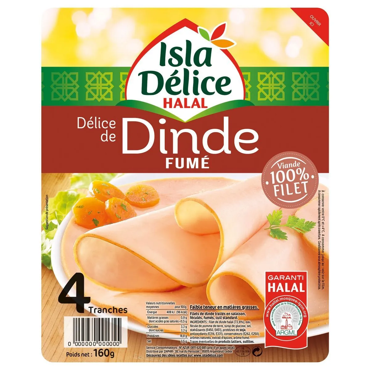 délice dinde fumé isla délice