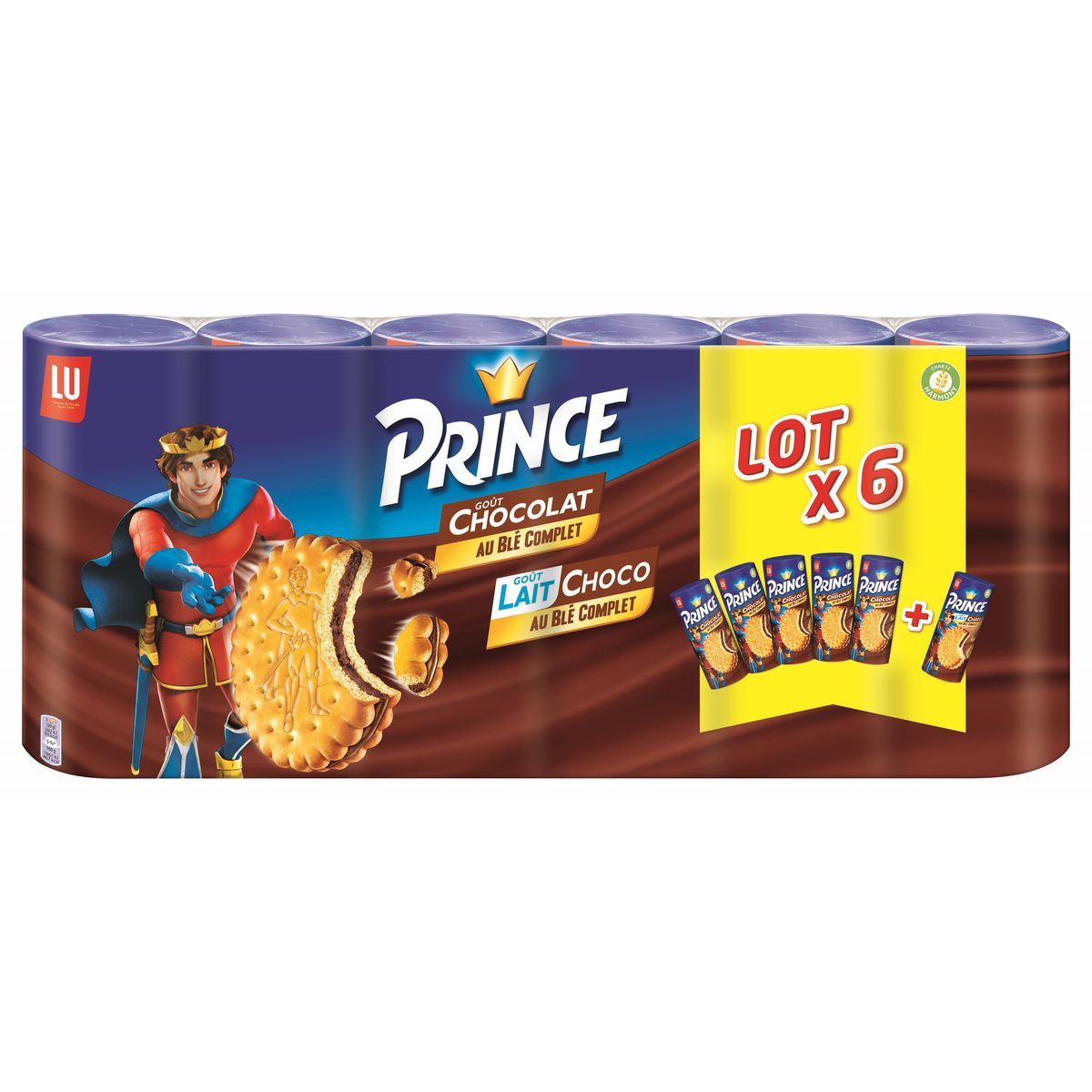 PRINCE AU CHOCOLAT  AU LAIT LU