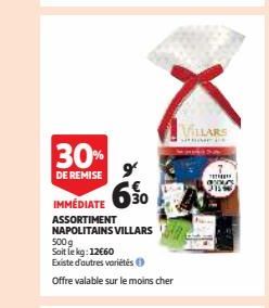 ASSORTIMENT  NAPOLITAINS VILLARS