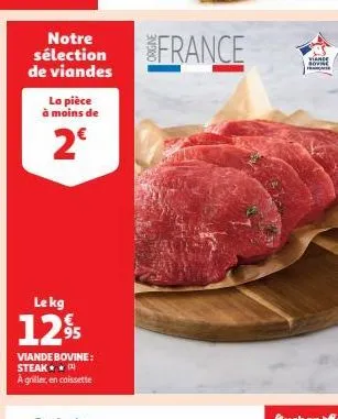 viande bovine :  steak 
