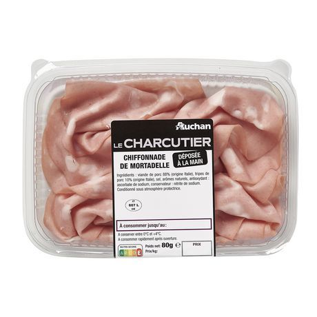 CHIFFONNADE DE MORTADELLE  AUCHAN LE CHARCUTIER