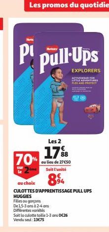 CULOTTES D'APPRENTISSAGE PULL UPS  HUGGIES