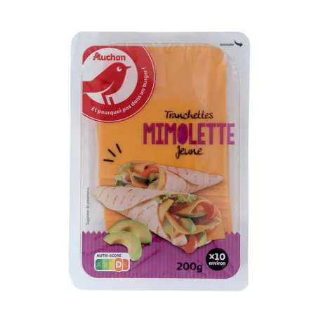 fromage en tranches mimolette  auchan