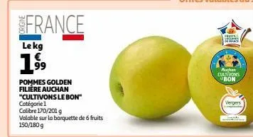pommes golden filière auchan "cultivons le bon"