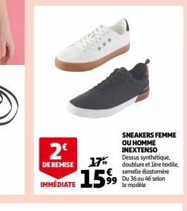 SNEAKERS FEMME OU HOMME INEXTENSO