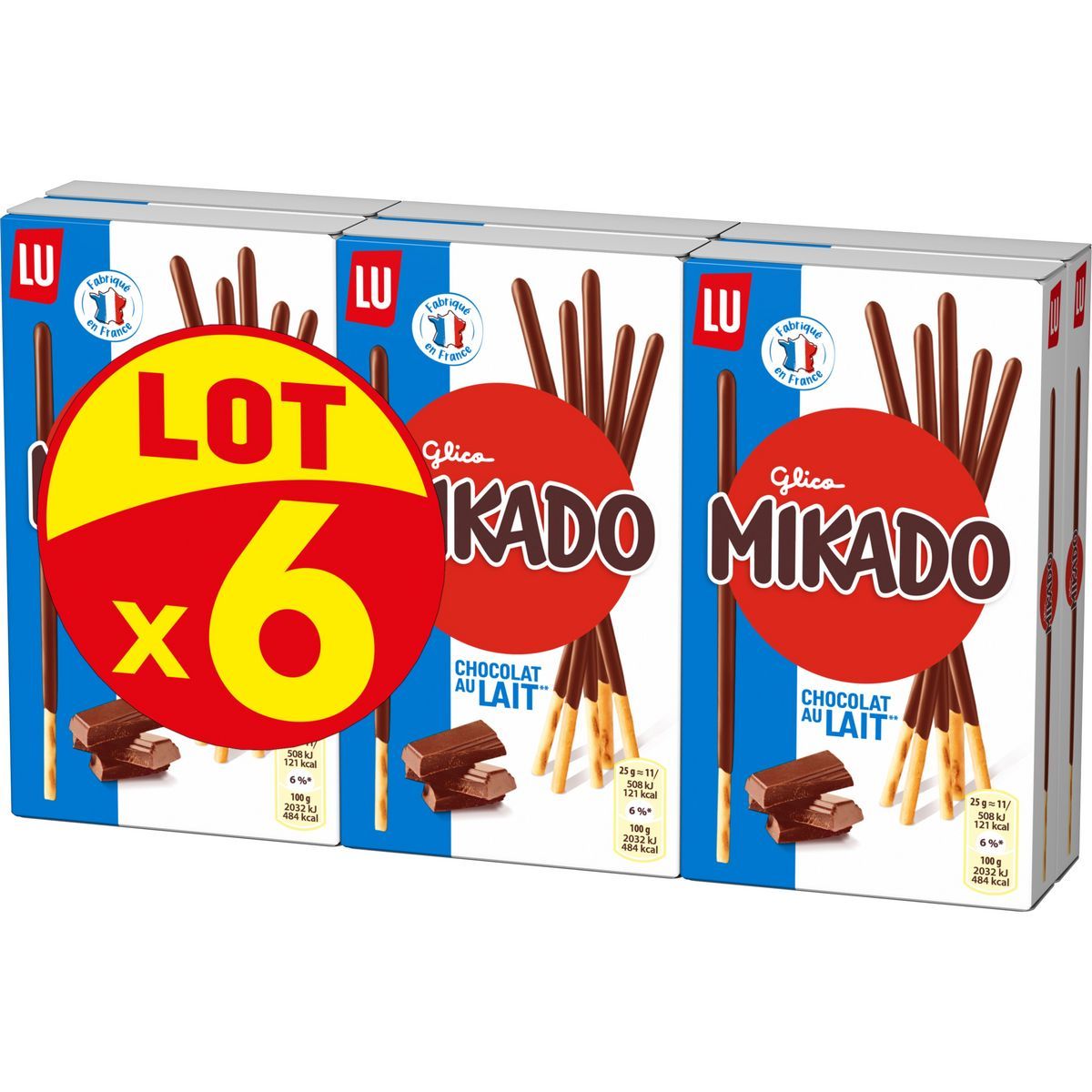 MIKADO AU CHOCOLAT AU LAIT LU