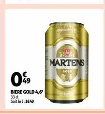 biere gold 4,6°