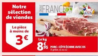 PORC: COTE ECHINE AVEC OS