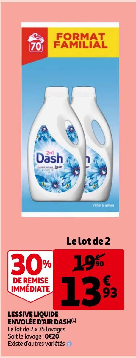 LESSIVE LIQUIDE ENVOLÉE D'AIR DASH