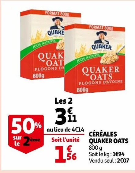 céréales quaker oats