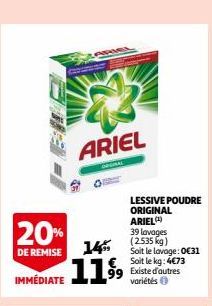 LESSIVE POUDRE ORIGINAL ARIEL