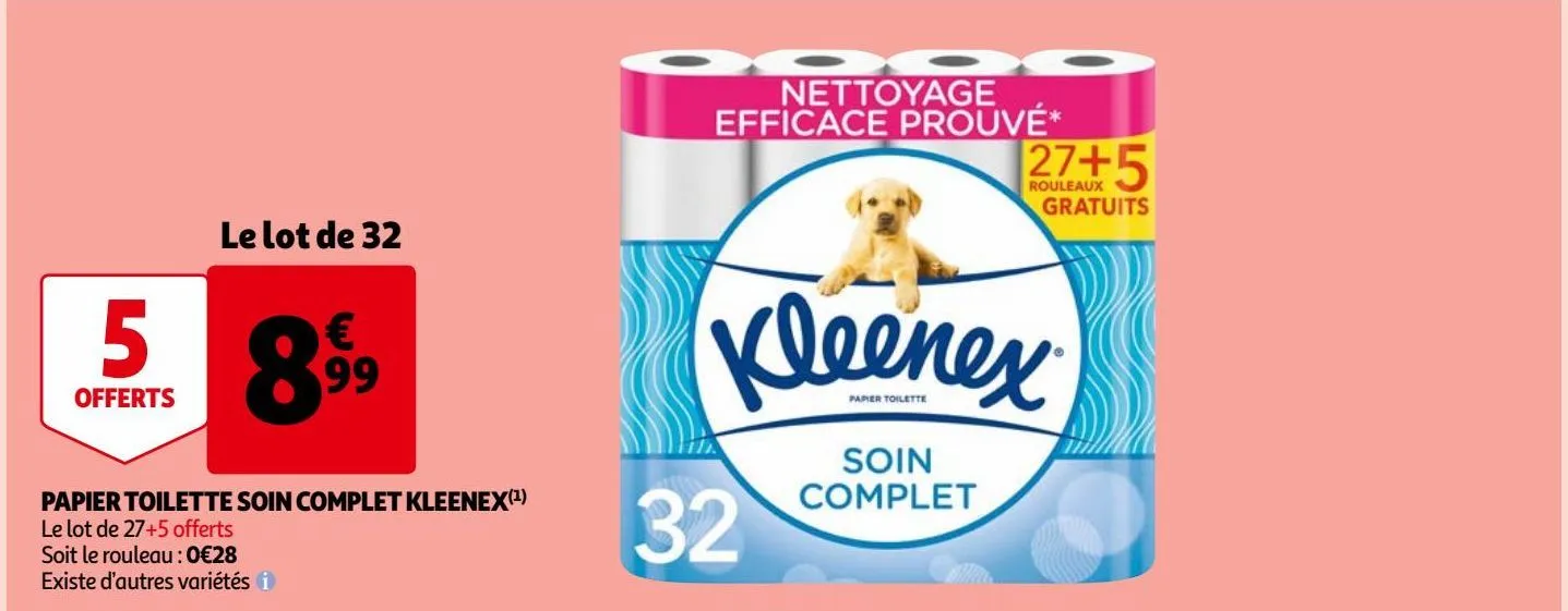 papier toilette soin complet kleenex