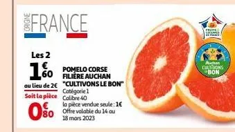 pomelo corse filière auchan "cultivons le bon"