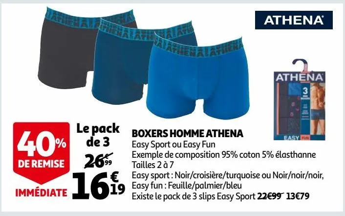 boxers homme athena