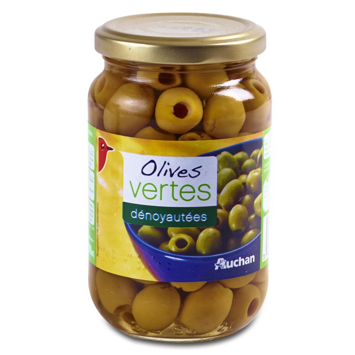 OLIVES VERTES DENOYAUTÉES AUCHAN