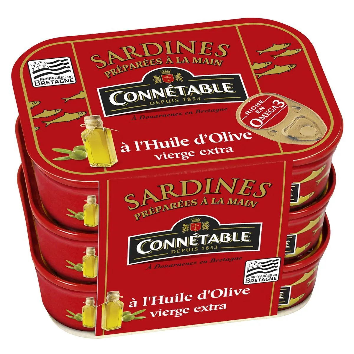 sardines à l'huile d'olive connétable