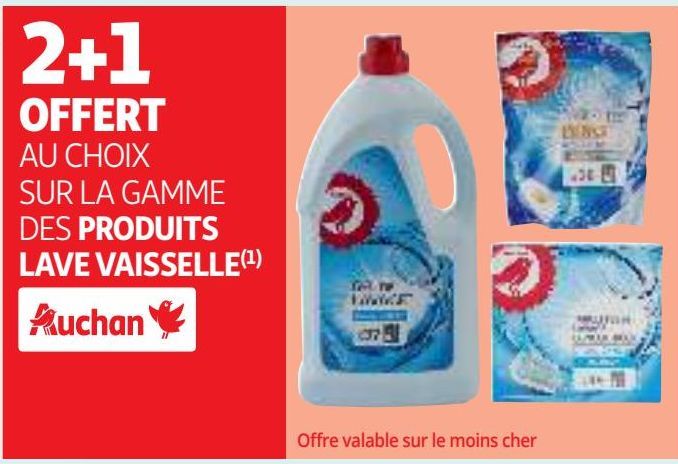 LA GAMME DES PRODUITS LAVE VAISSELLE AUCHAN