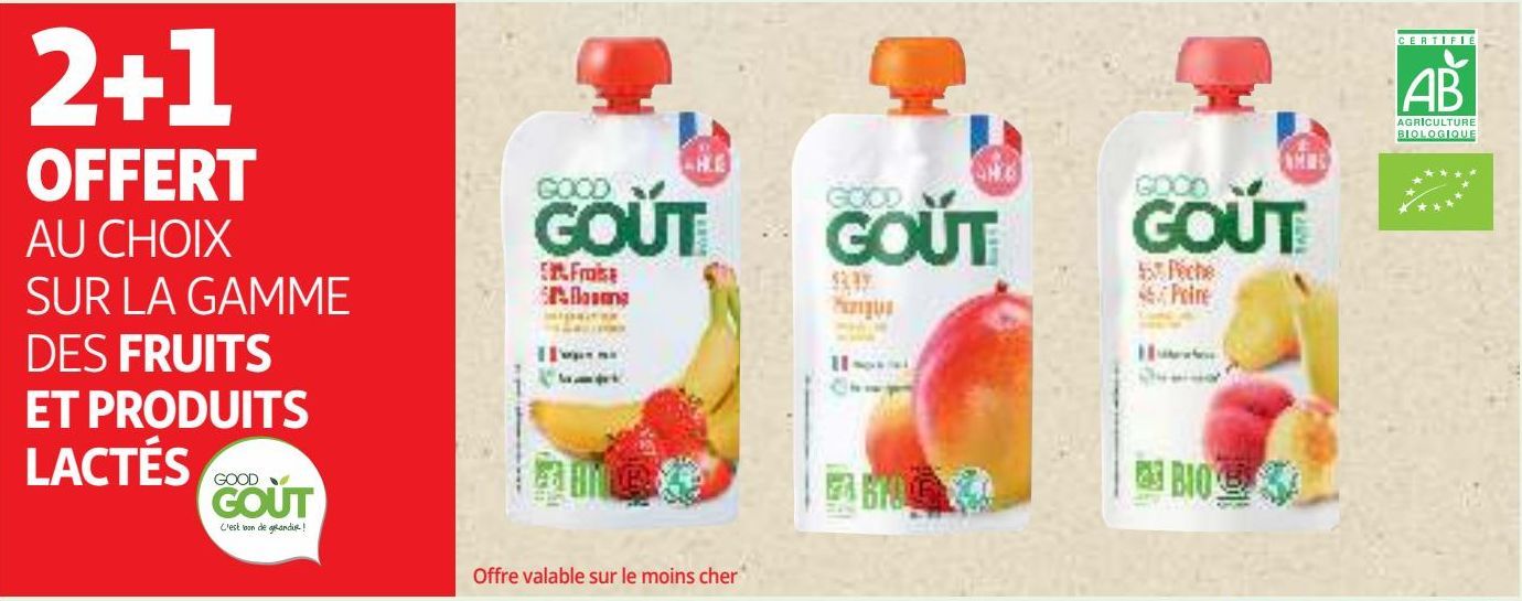 LA GAMME DES FRUITS ET PRODUITS LACTÉS GOOD GOUT