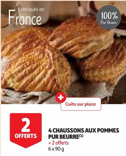 4 CHAUSSONS AUX POMMES PUR BEURRE