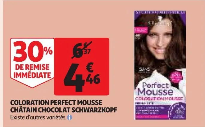 coloration perfect mousse chatain chocolat schwarzkopf