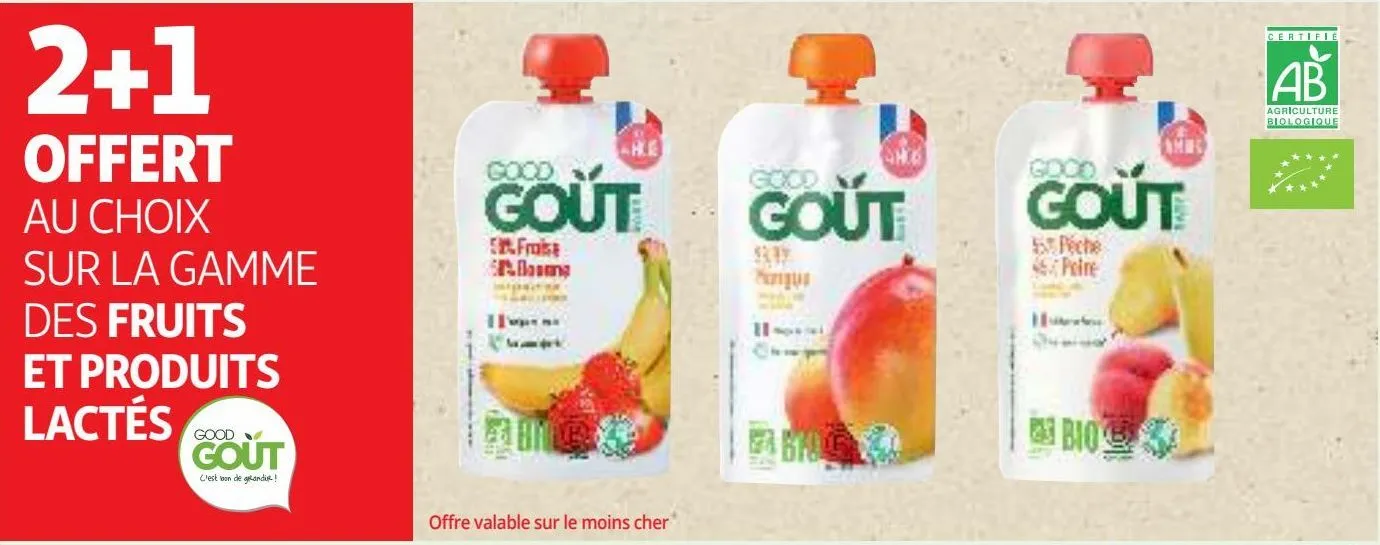 la gamme des fruits et produits lactés good gout