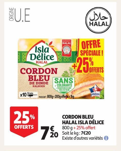 CORDON BLEU HALAL ISLA DÉLICE