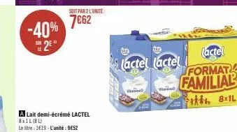 lait demi-écrémé lactel