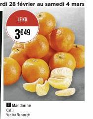 LE KG  3€49  Mandarine  Cat 1  Varie Madarcot 