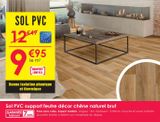 Sol PVC support feutre décor chêne naturel brut offre à 9,95€ sur Décor Discount