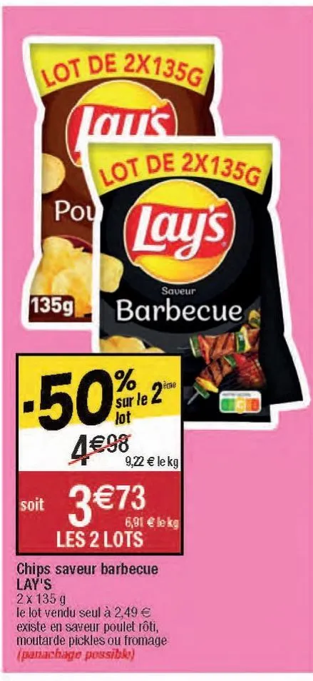 chips saveur barbecue lay's