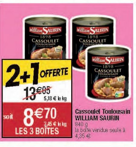 Cassoulet Toulousa in WILLIAM SAURIN