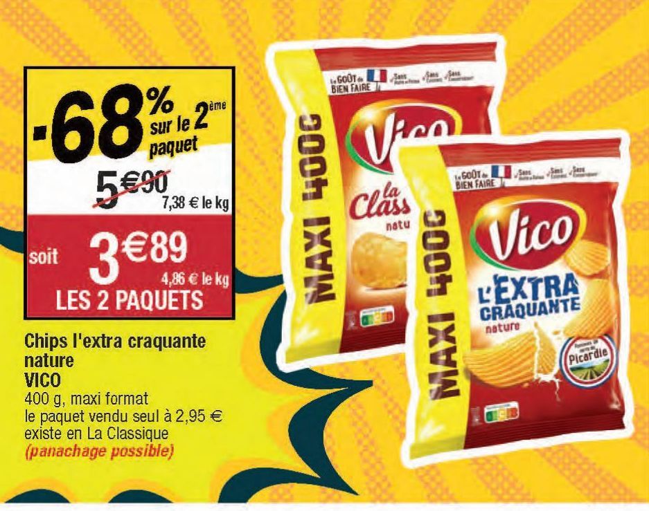 Chips I'extra craquante nature VICO