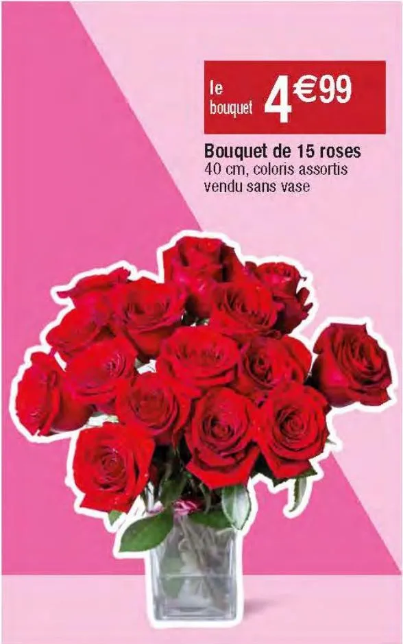 bouquet de 15 roses 