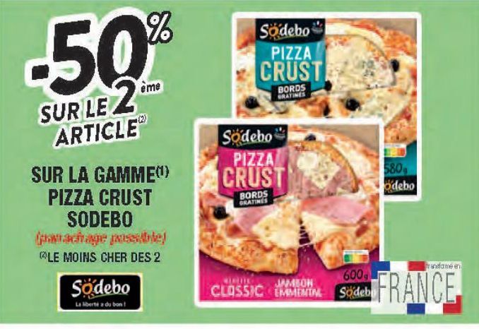 SUR LA GAMME PIZZA CRUST SODEBO