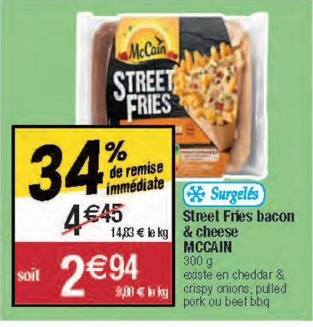 Street Fries bacon & cheese MCCAIN