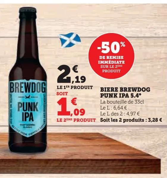 biere brewdog  punk ipa 5.4°