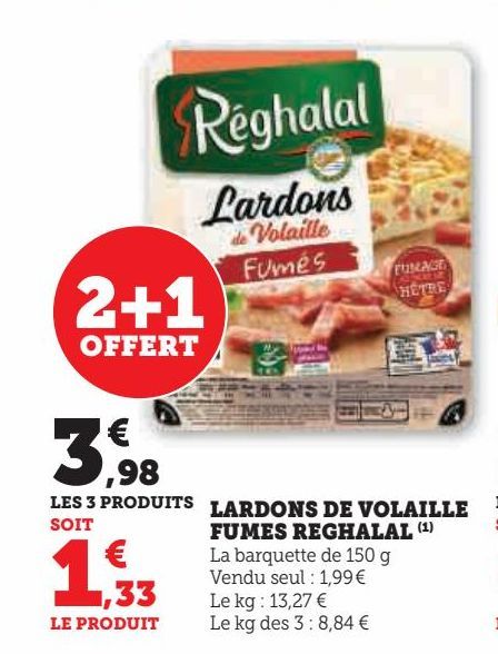 LARDONS DE VOLAILLE FUMES REGHALAL