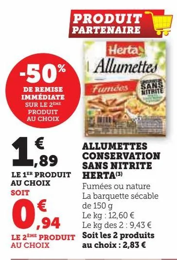 allumettes conservation sans nitrite herta