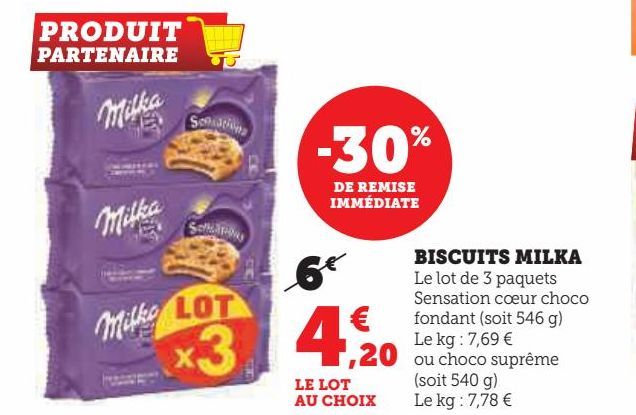 BISCUITS MILKA