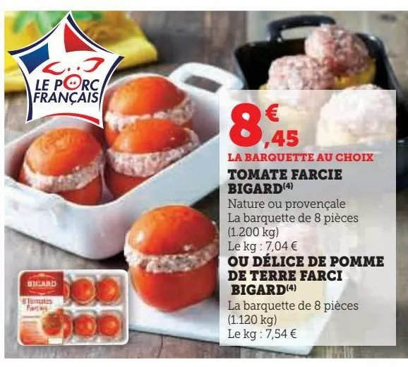 tomate farcie bigard ou delice de pomme de terre farci bigard