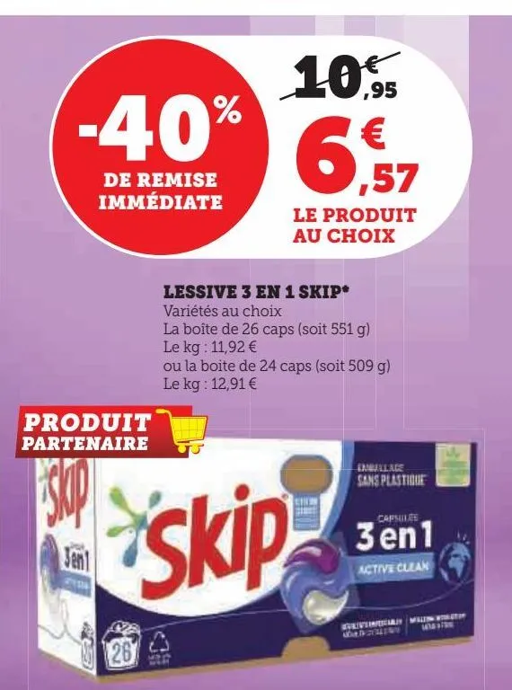 lessive 3 en 1 skip