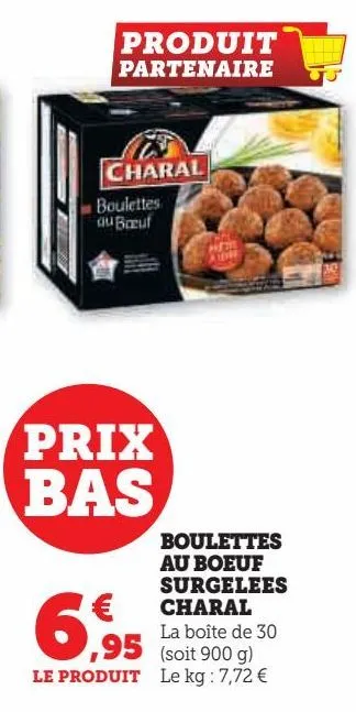 boulettes au boeuf surgelees charal