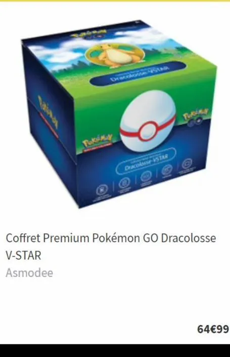 pokémay  dracolosse-vstar  coffret premium pokémon go dracolosse v-star asmodee  64€99 