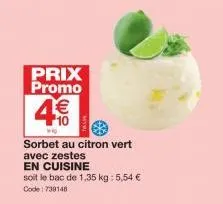 sorbet au citron promo