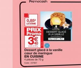 glace à la vanille Promo