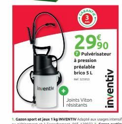 inventiv  GURANTA  Joints Viton résistants  2990  Pulvérisateur à pression préalable brico 5 L Ref. 325353  inventiv 