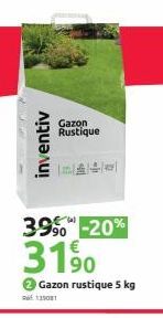 inventiv  3990-20%  3190  Gazon Rustique  Gazon rustique 5 kg  135081 