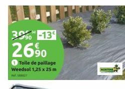 3990 -13  26%  1 Toile de paillage Weedsol 1,25 x 25 m  NORTENE  