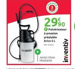 inventiv  GURANTA  Joints Viton résistants  2990  Pulvérisateur à pression préalable brico 5 L Ref. 325353  inventiv 